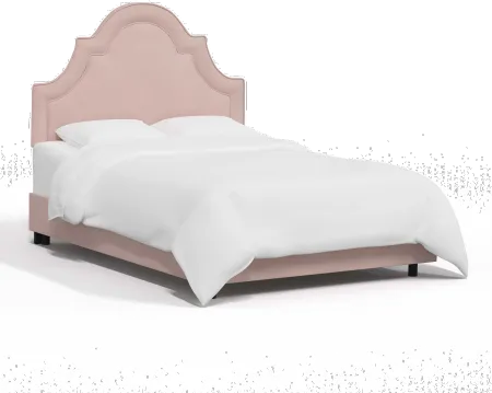 Jolie Velvet Blush Twin Bed - Skyline Furniture