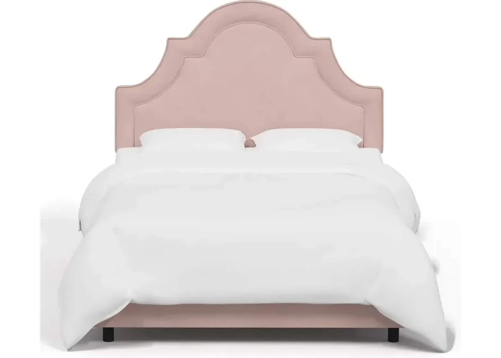 Jolie Velvet Blush Twin Bed - Skyline Furniture