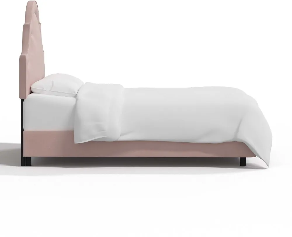 Jolie Velvet Blush Full Bed - Skyline Furniture