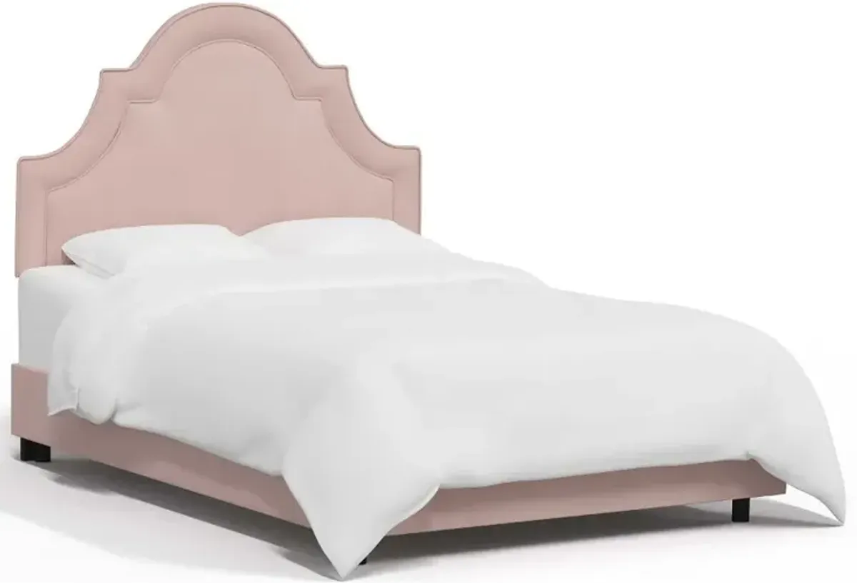 Jolie Velvet Blush Full Bed - Skyline Furniture