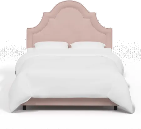 Jolie Velvet Blush Full Bed - Skyline Furniture