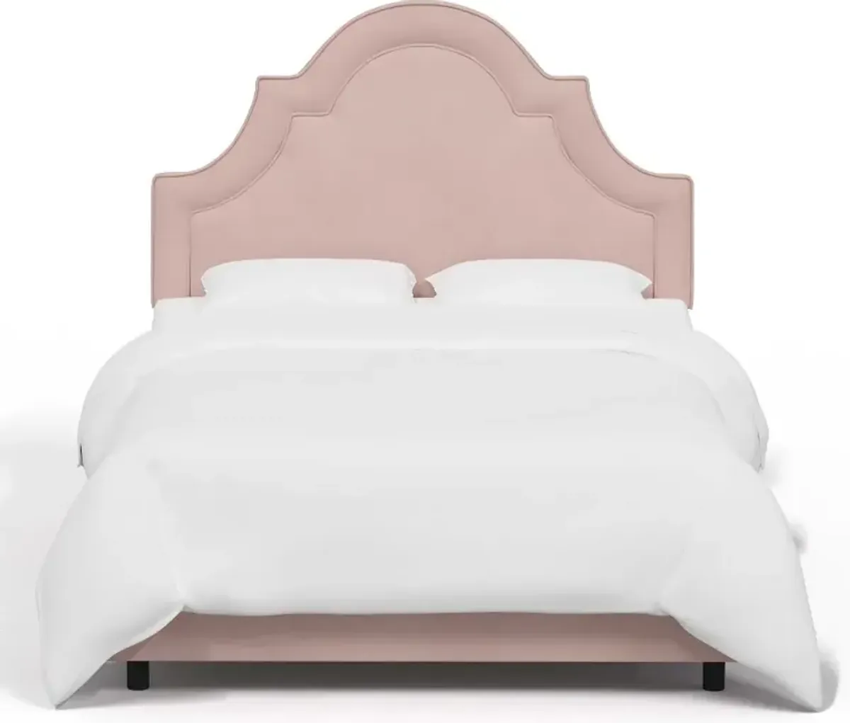 Jolie Velvet Blush Full Bed - Skyline Furniture