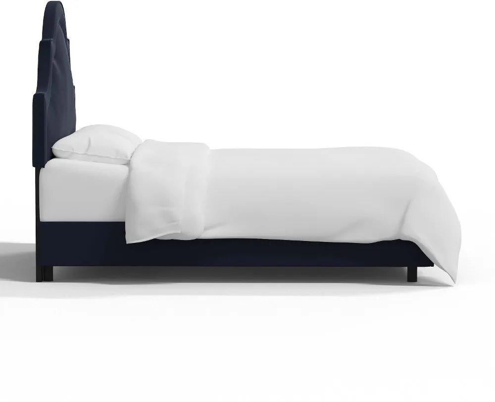 Jolie Velvet Ink Twin Bed - Skyline Furniture