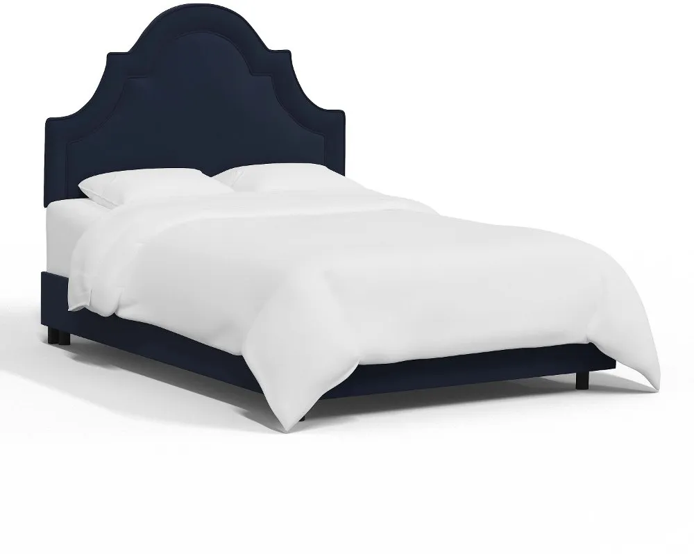 Jolie Velvet Ink Full Bed - Skyline Furniture