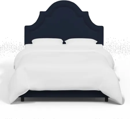 Jolie Velvet Ink Full Bed - Skyline Furniture