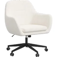 Olivia White Office Chair - Skyline Furniture