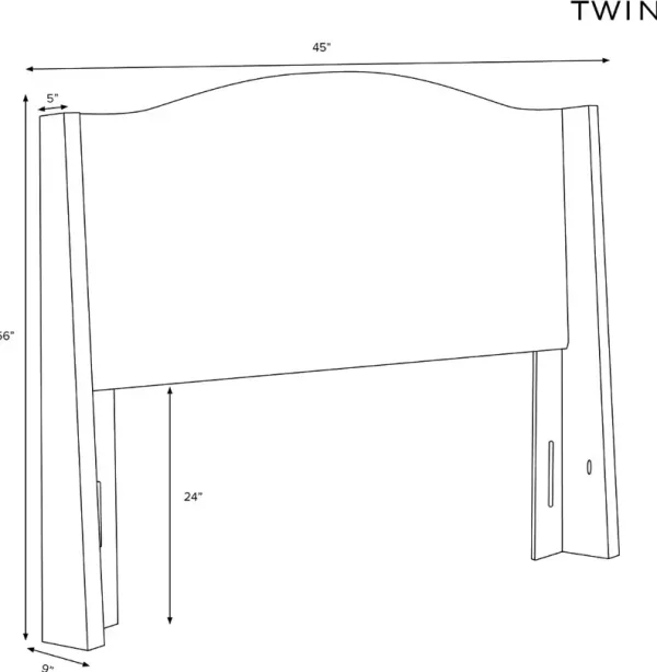 Blake Linen Talc Twin Wingback Headboard - Skyline Furniture