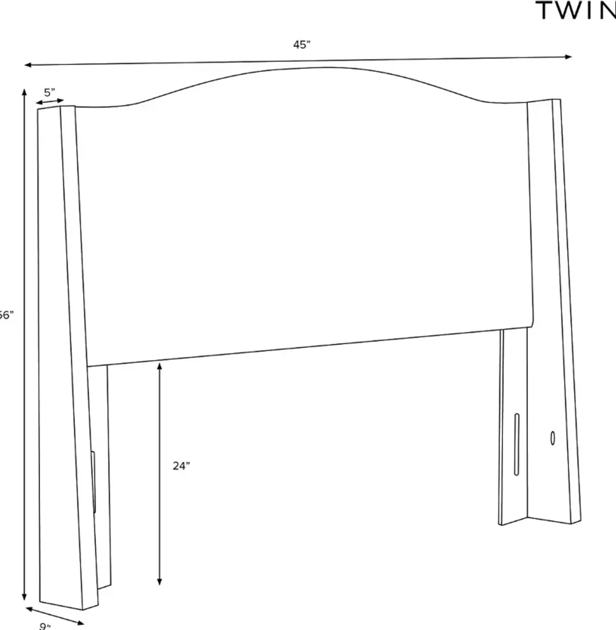 Blake Snow White Twin Wingback Headboard - Skyline Furniture