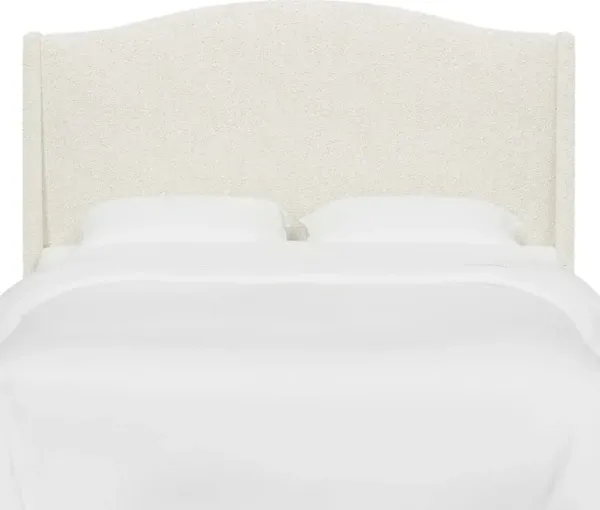 Blake Snow White Twin Wingback Headboard - Skyline Furniture