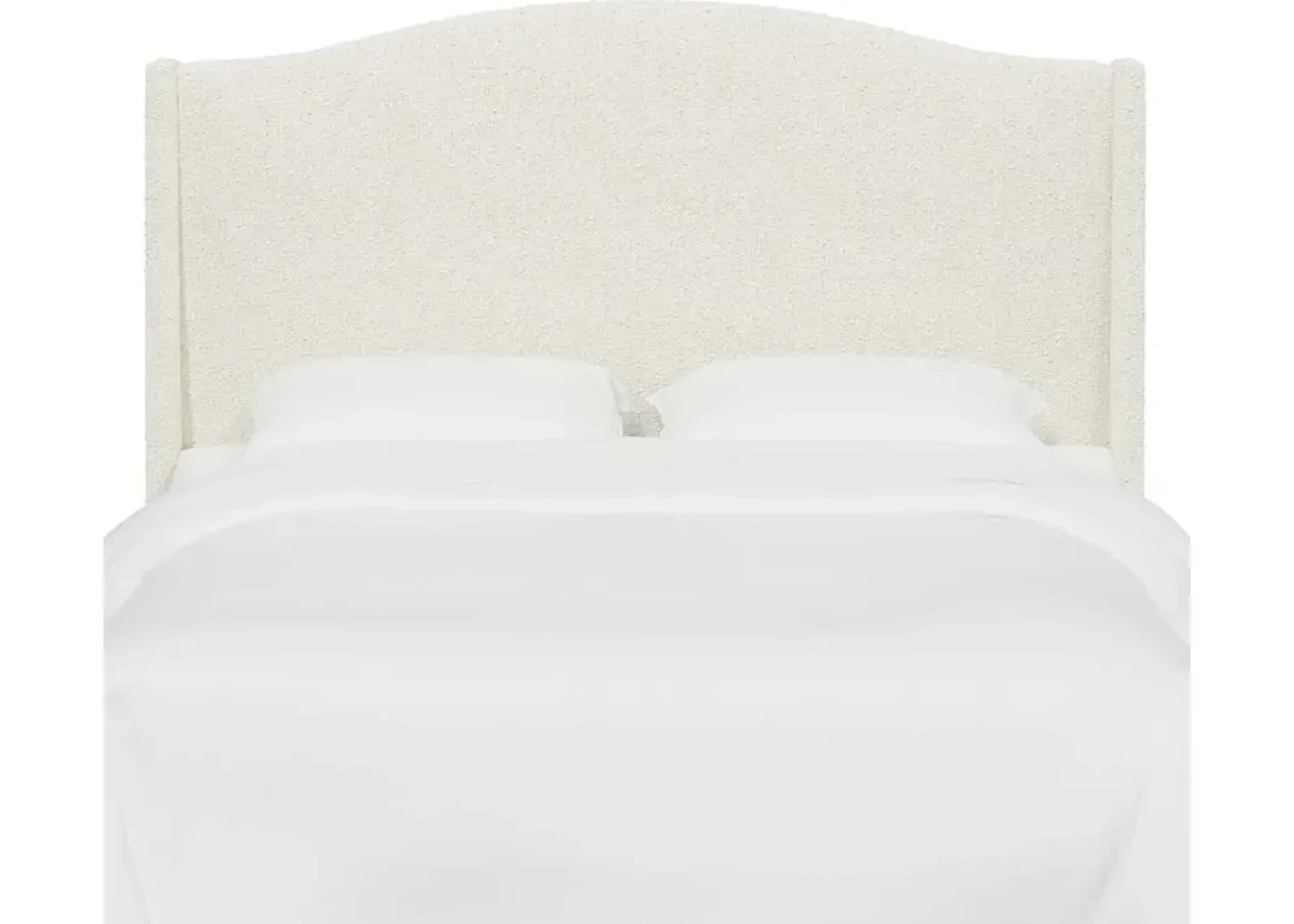 Blake Snow White Full Wingback Headboard - Skyline Furniture