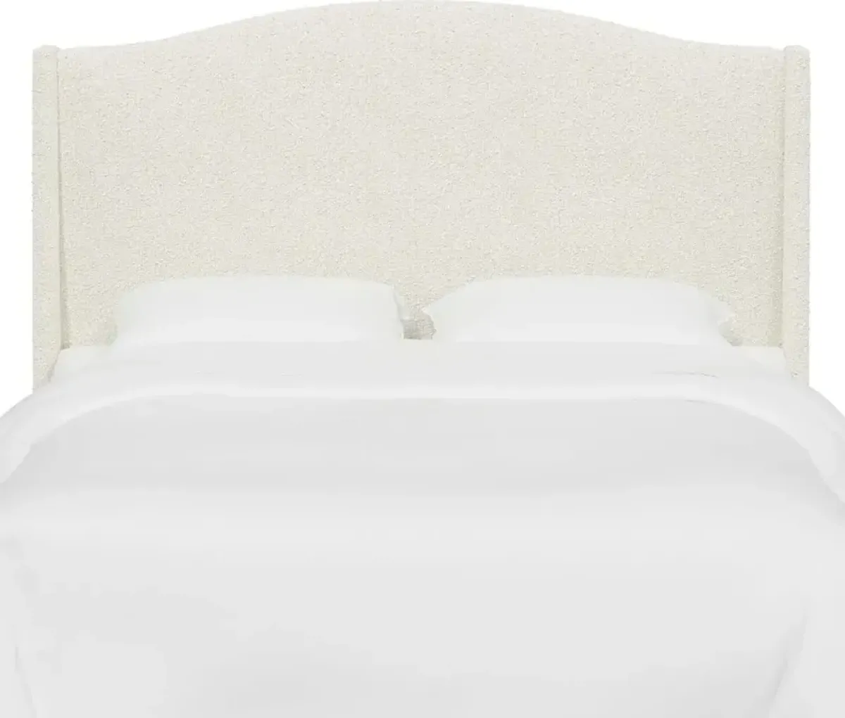 Blake Snow White Full Wingback Headboard - Skyline Furniture