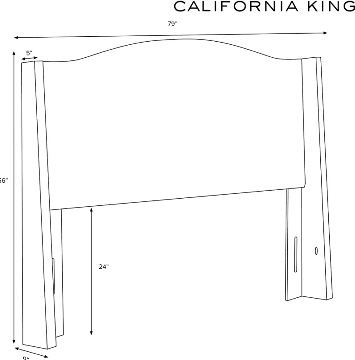 Blake Snow White California King Wingback Headboard - Skyline Furniture