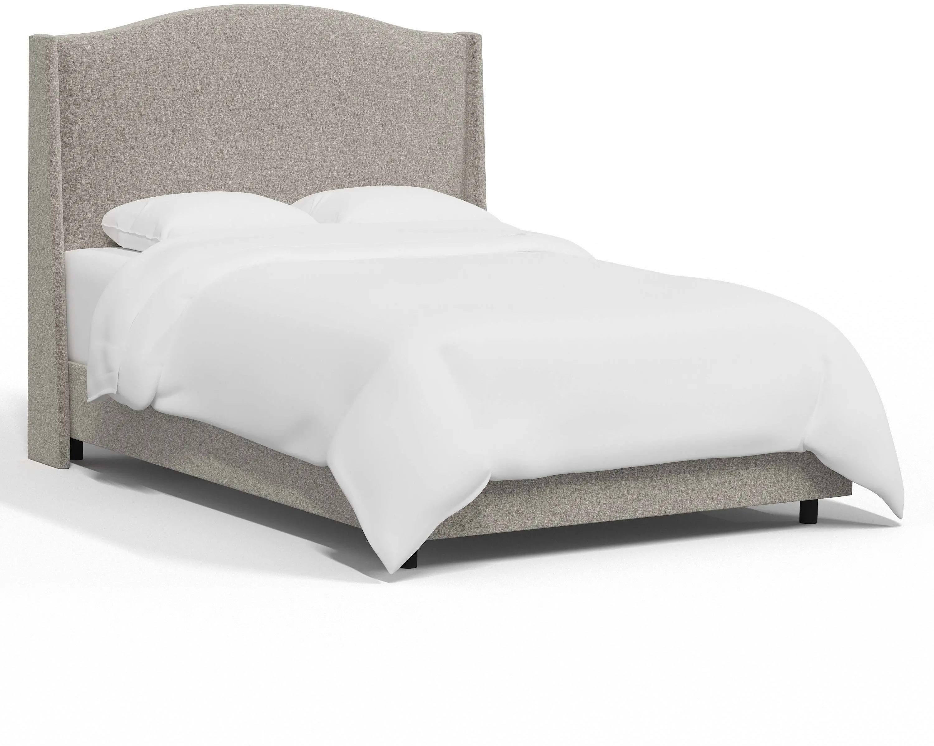 Blake Elephant Gray Twin Wingback Bed - Skyline Furniture