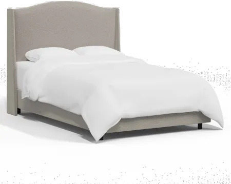 Blake Elephant Gray Full Wingback Bed - Skyline Furniture