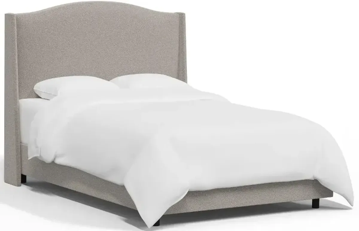 Blake Elephant Gray King Wingback Bed - Skyline Furniture