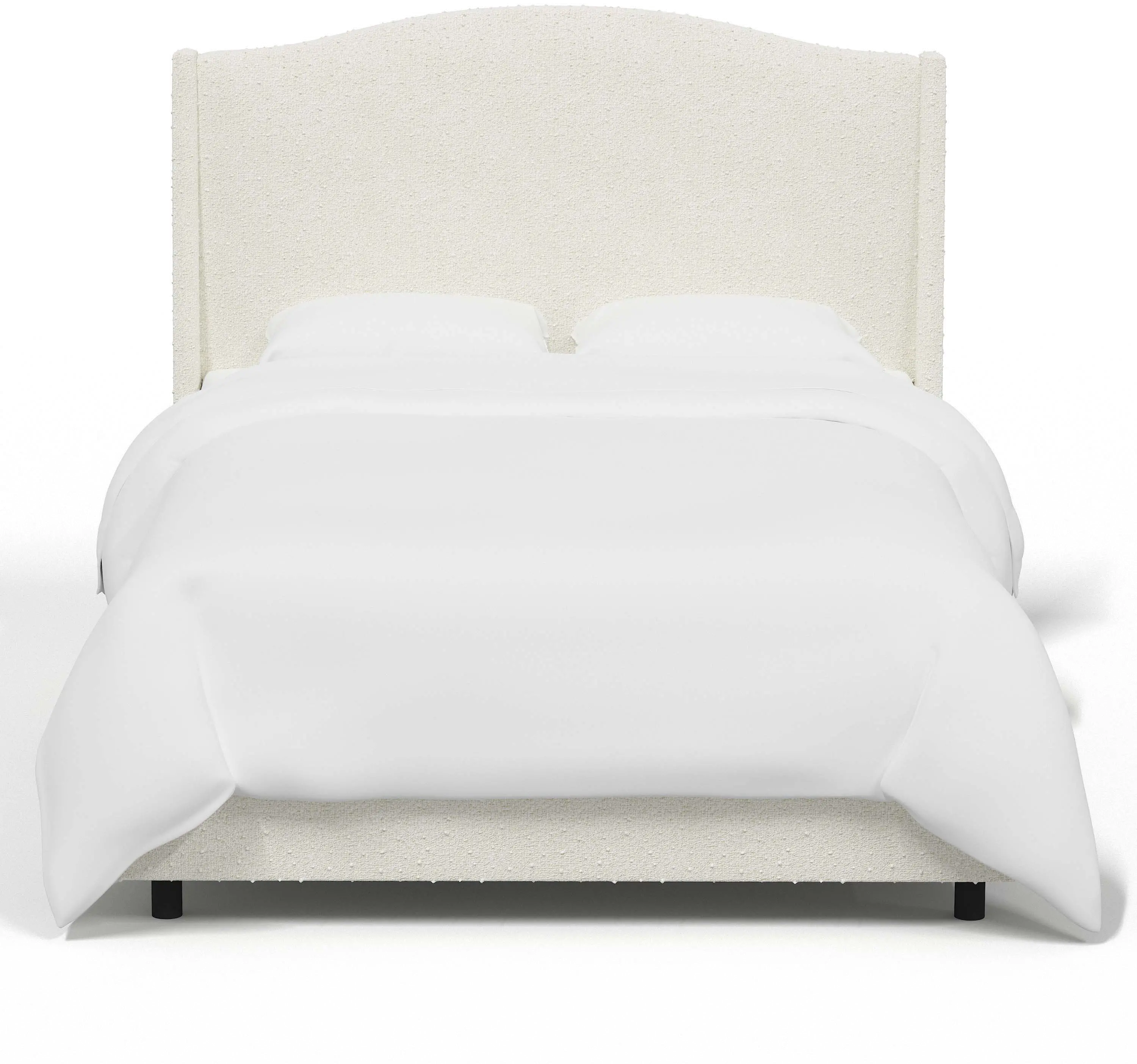 Blake Snow White Twin Wingback Bed - Skyline Furniture