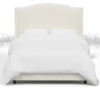 Blake Snow White Queen Wingback Bed - Skyline Furniture