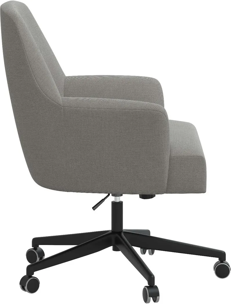 Hudson Linen Gray Office Chair - Skyline Furniture