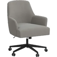 Hudson Linen Gray Office Chair - Skyline Furniture