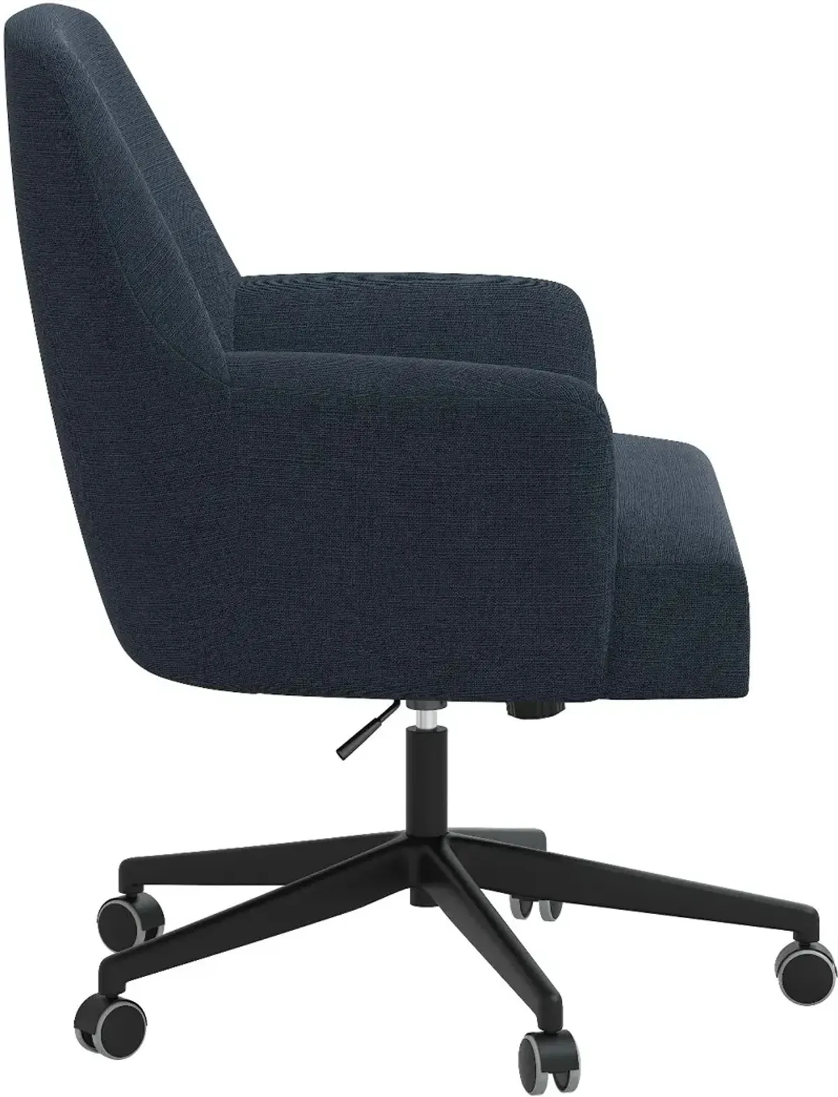 Hudson Linen Navy Blue Office Chair - Skyline Furniture