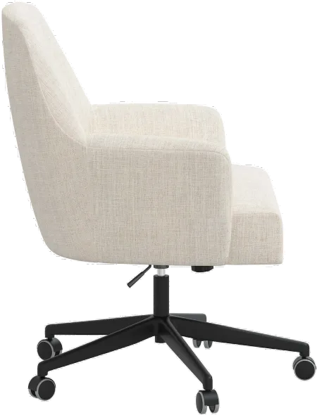 Hudson Linen Talc Office Chair - Skyline Furniture