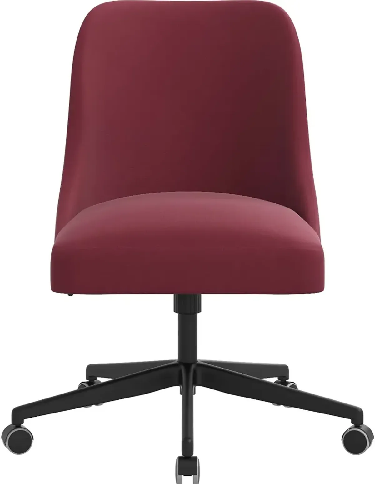 Spencer Velvet Berry Office Chair - Skyline Furniture