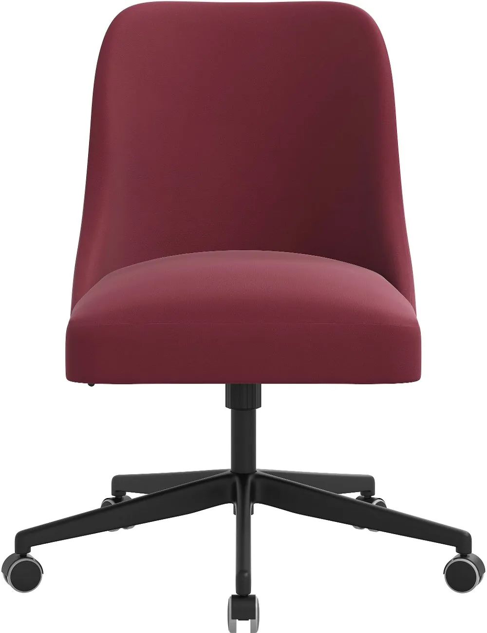 Spencer Velvet Berry Office Chair - Skyline Furniture