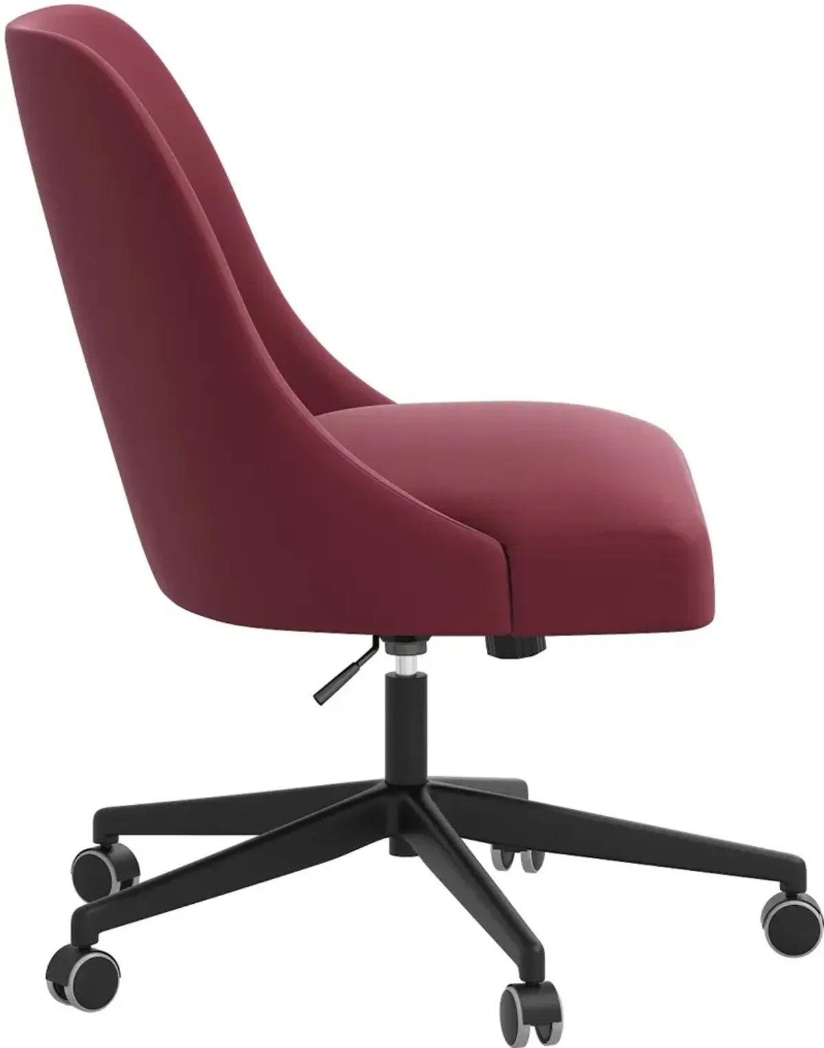 Spencer Velvet Berry Office Chair - Skyline Furniture