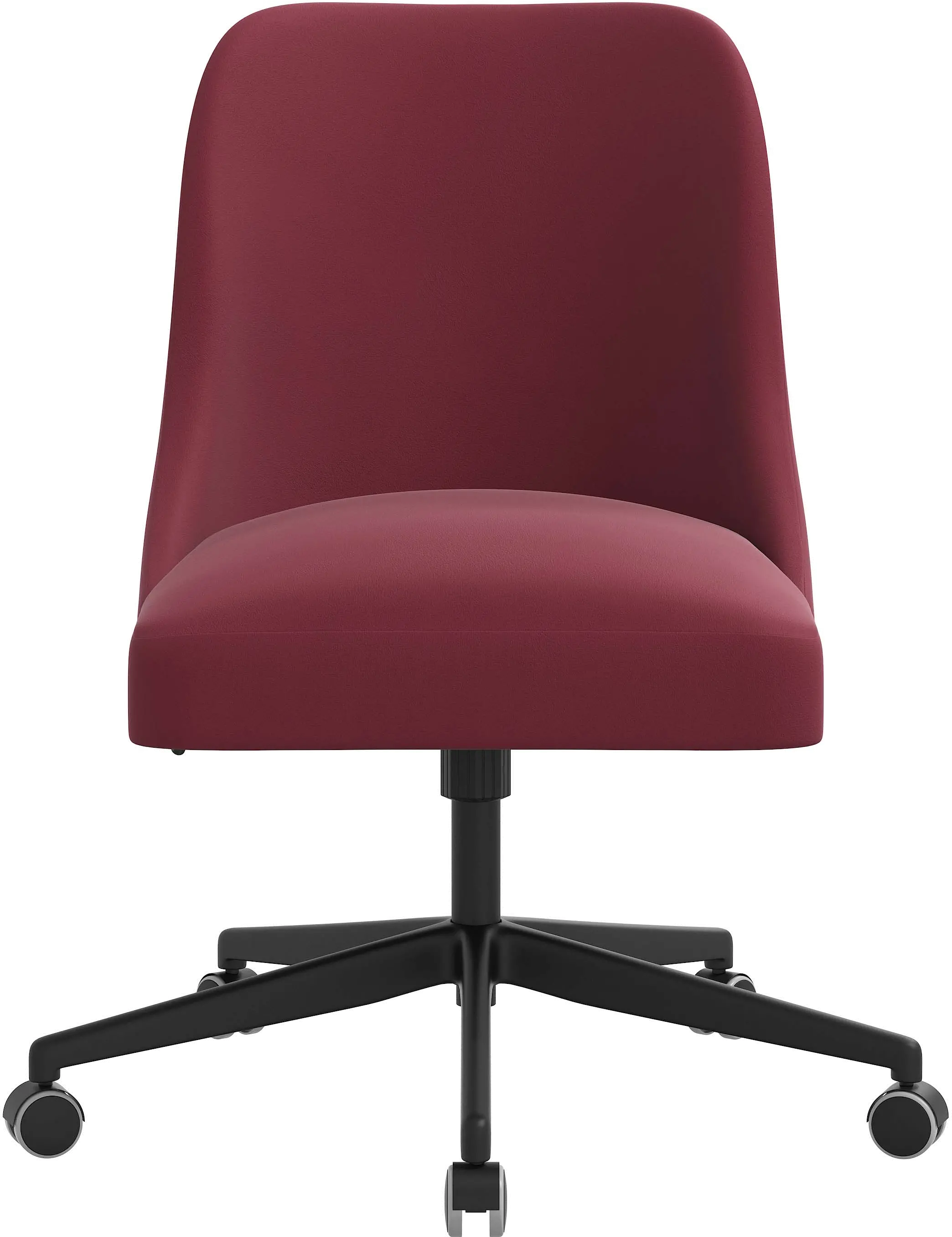 Spencer Velvet Berry Office Chair - Skyline Furniture