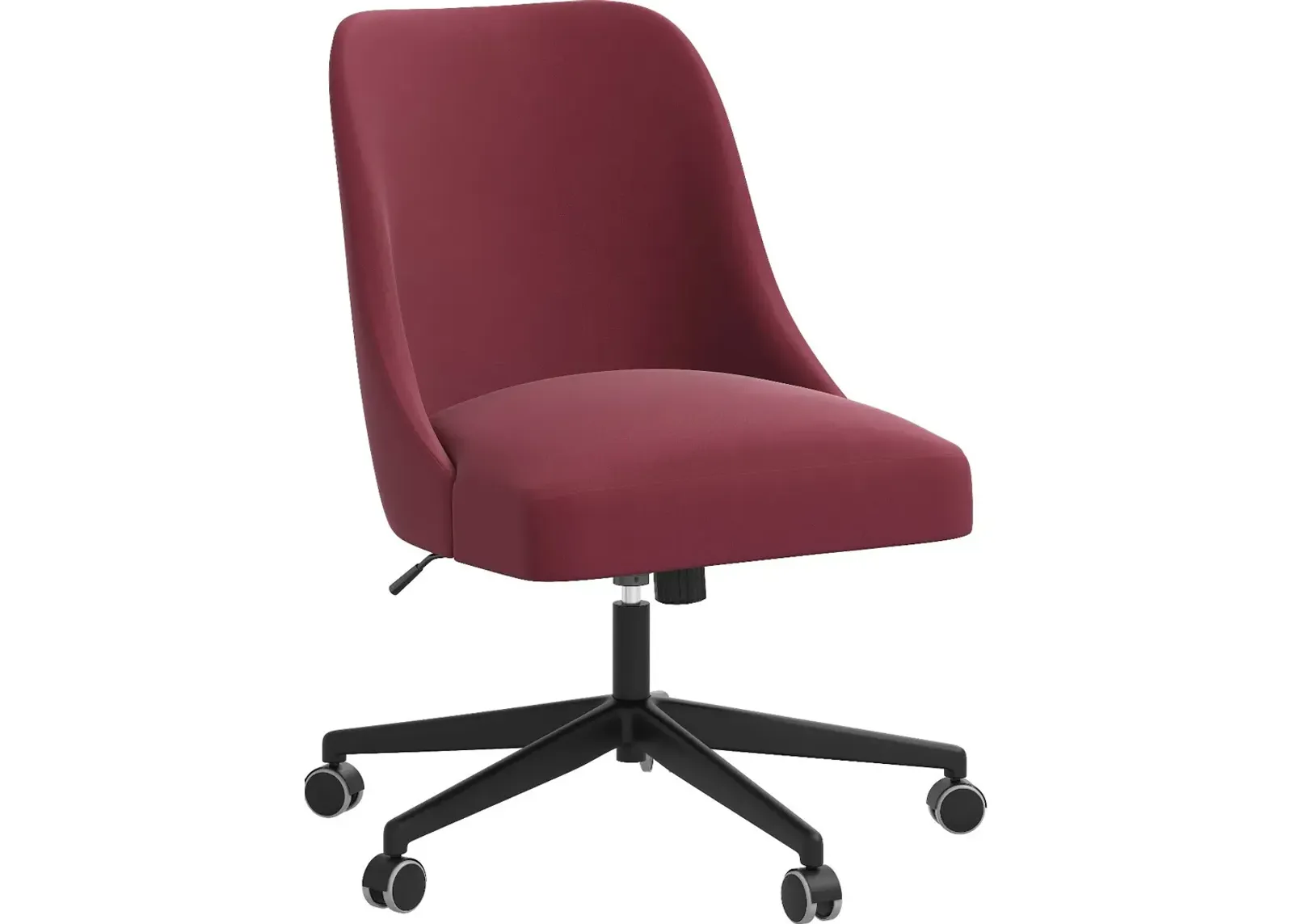 Spencer Velvet Berry Office Chair - Skyline Furniture