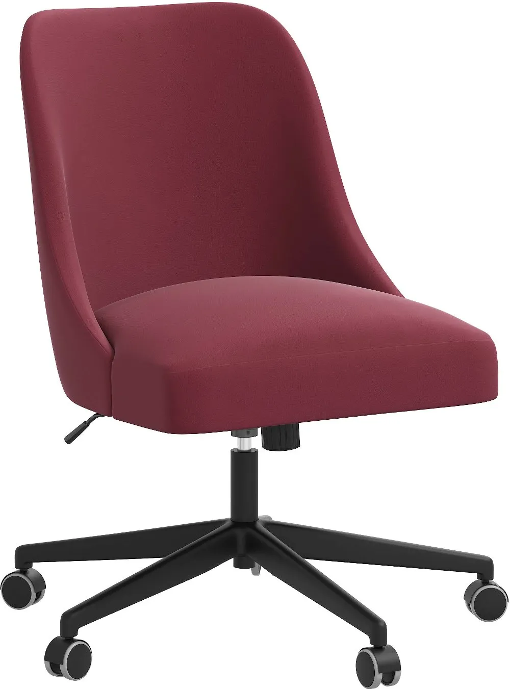 Spencer Velvet Berry Office Chair - Skyline Furniture