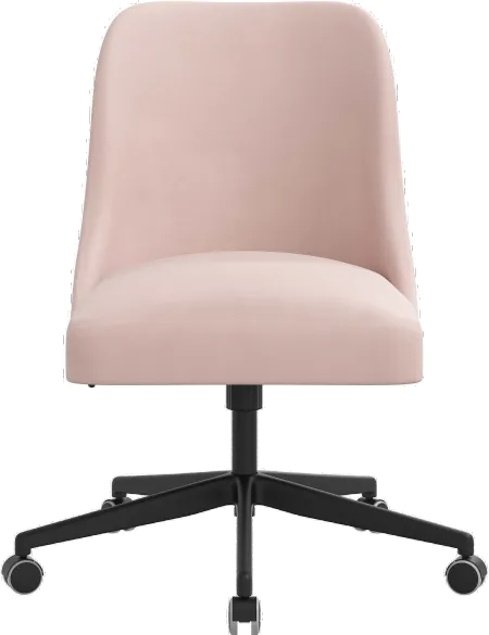 Spencer Velvet Blush Office Chair - Skyline Furniture