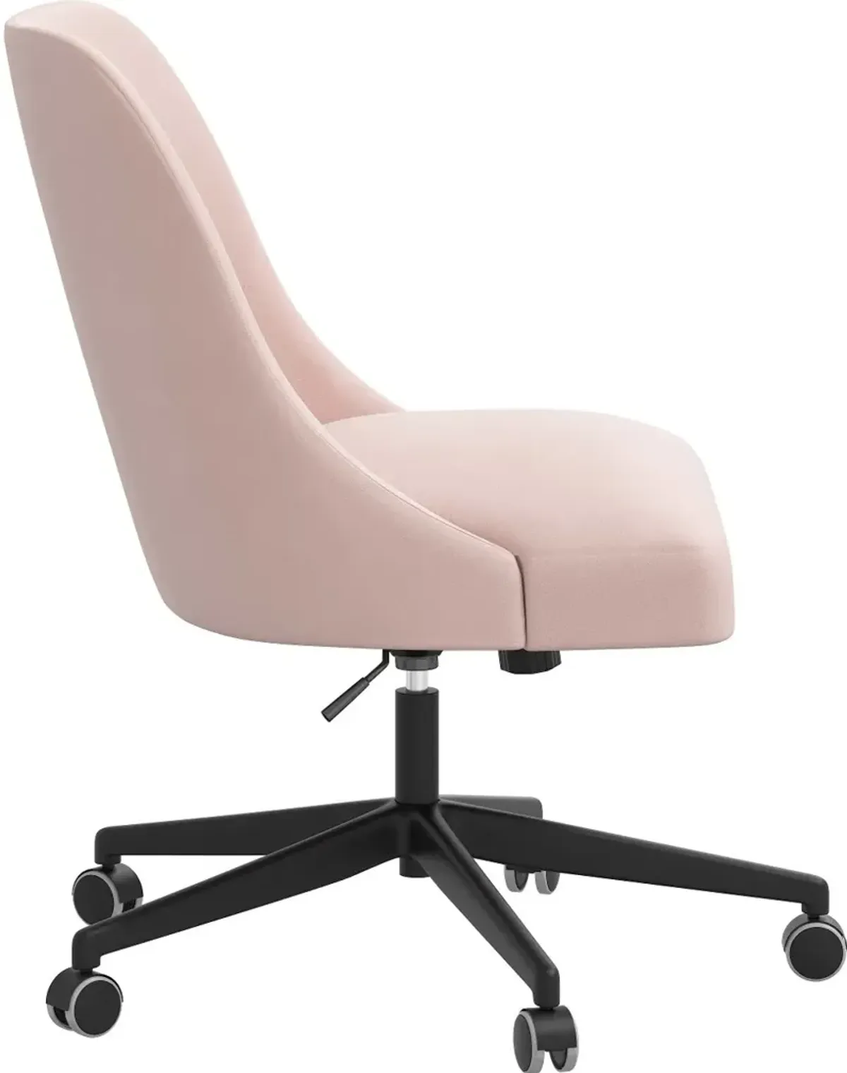 Spencer Velvet Blush Office Chair - Skyline Furniture