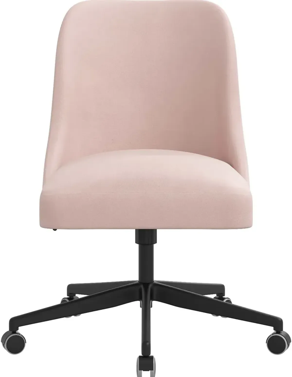 Spencer Velvet Blush Office Chair - Skyline Furniture