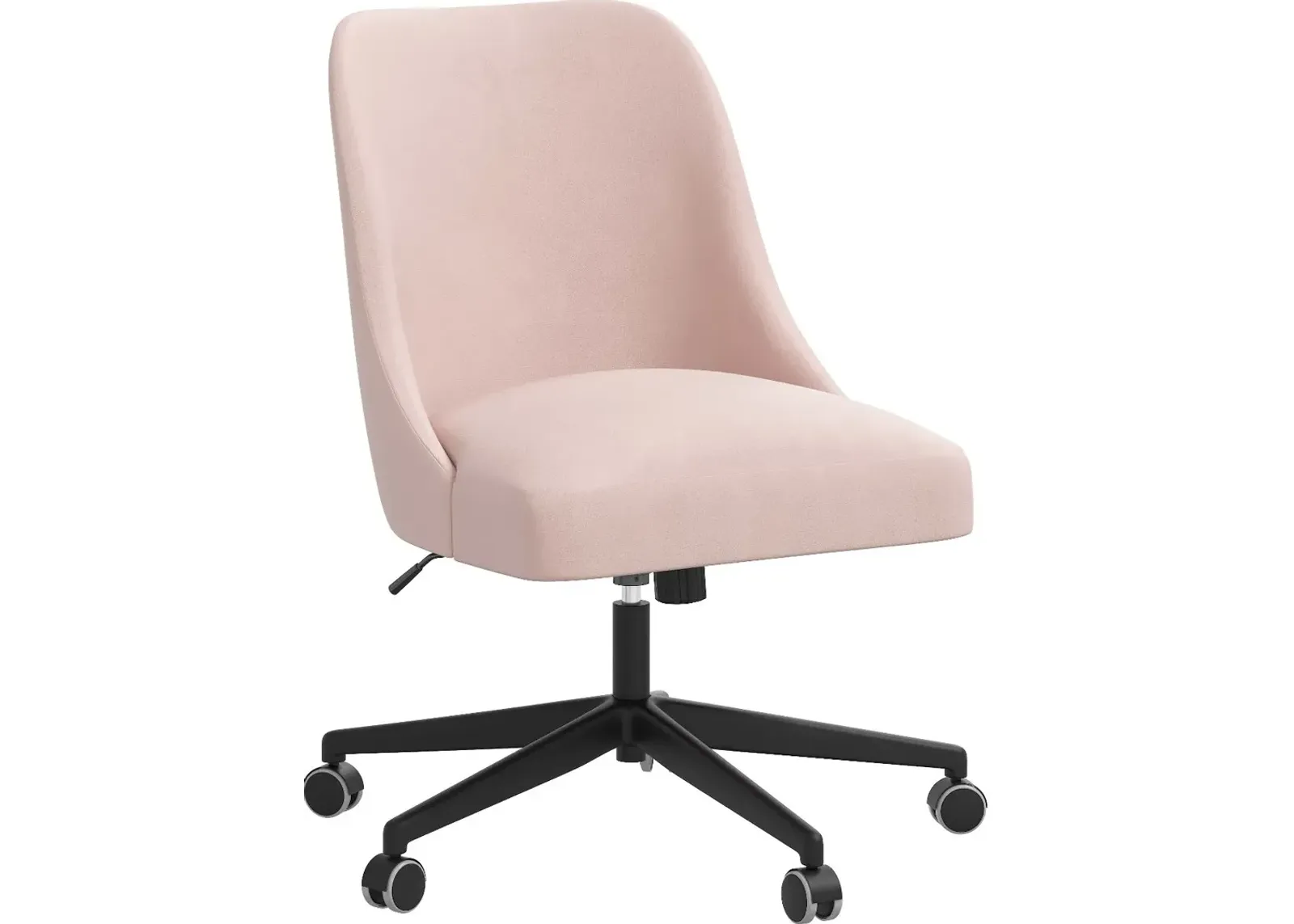 Spencer Velvet Blush Office Chair - Skyline Furniture