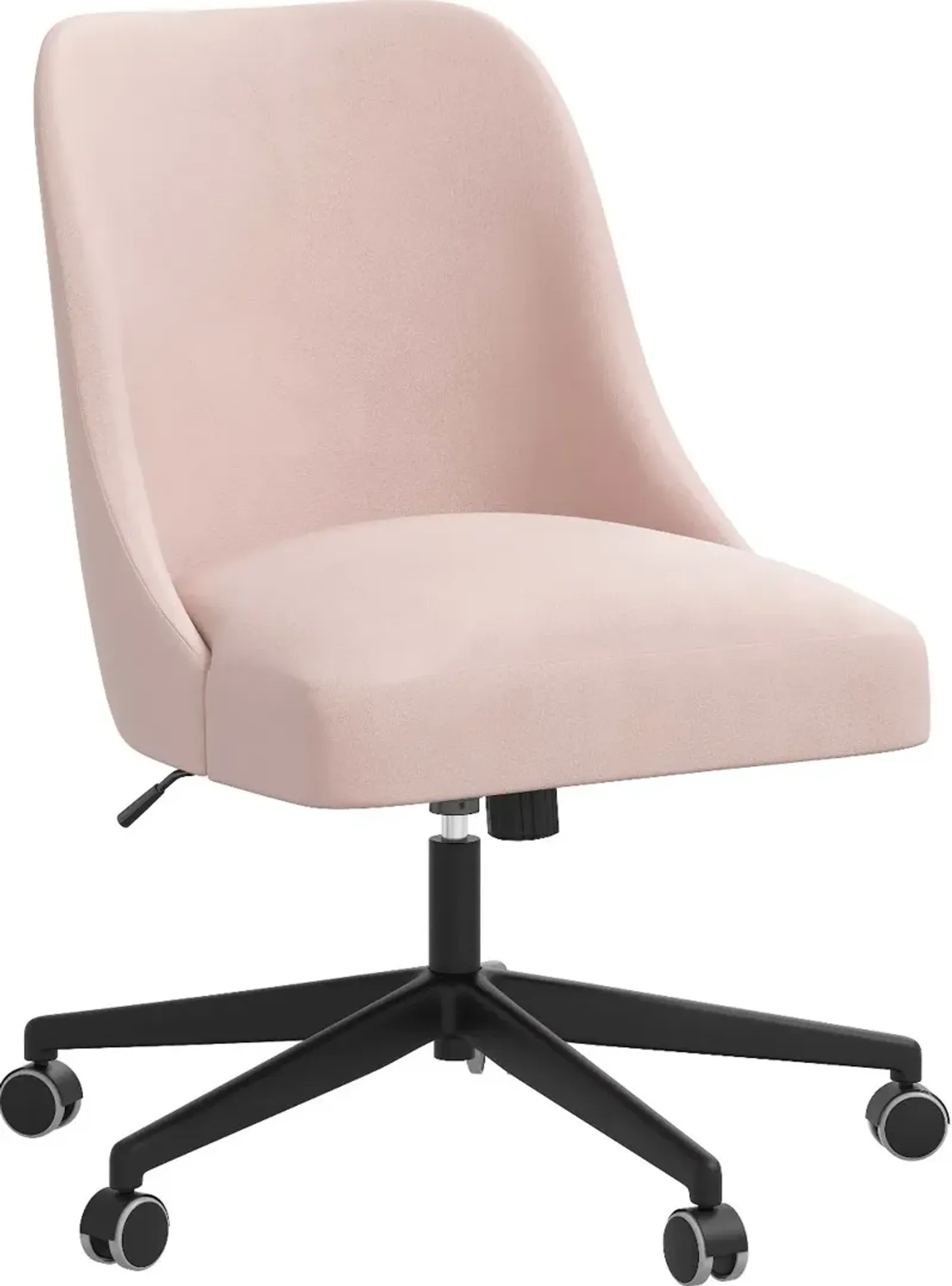 Spencer Velvet Blush Office Chair - Skyline Furniture