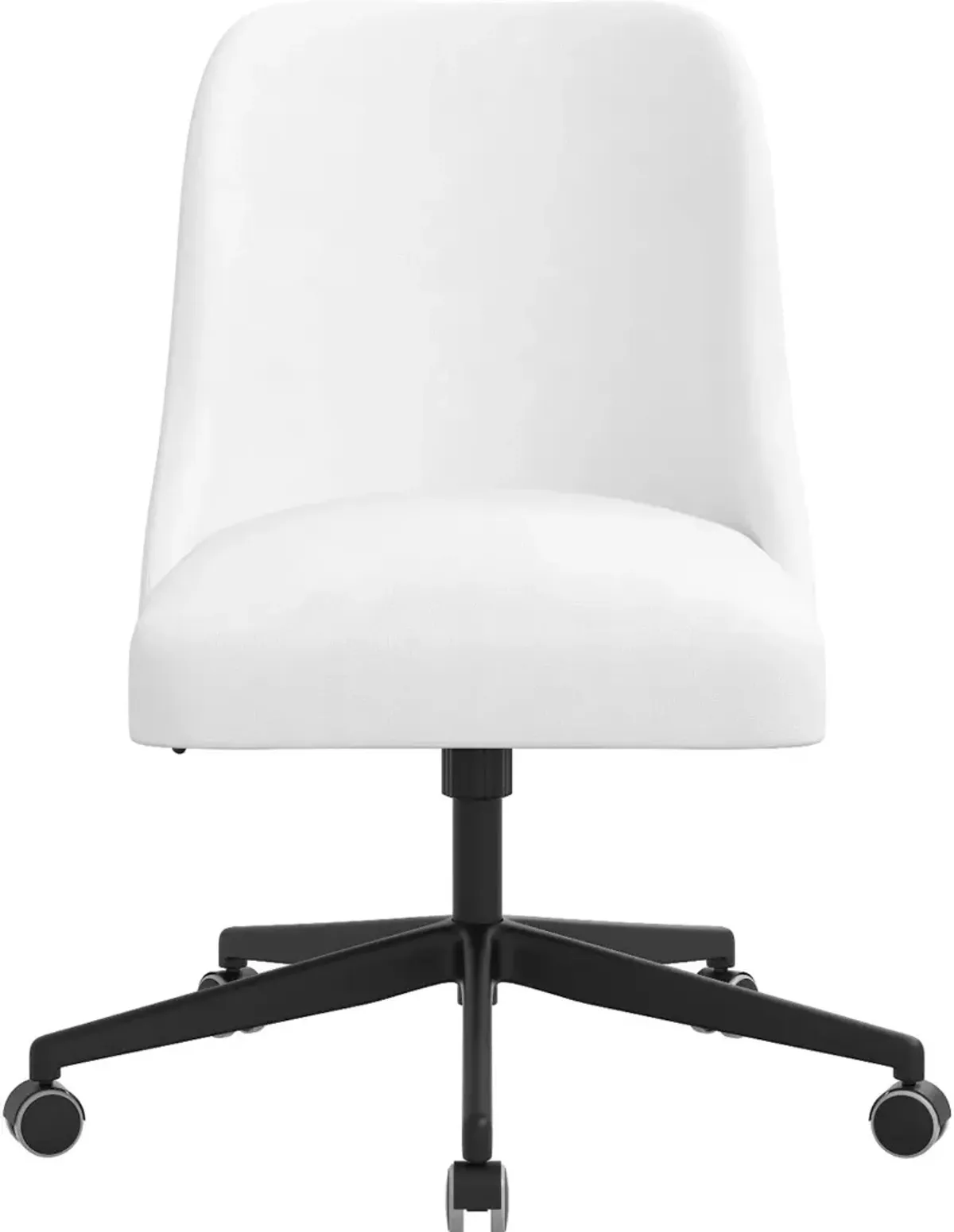 Spencer Velvet White Office Chair - Skyline Furniture