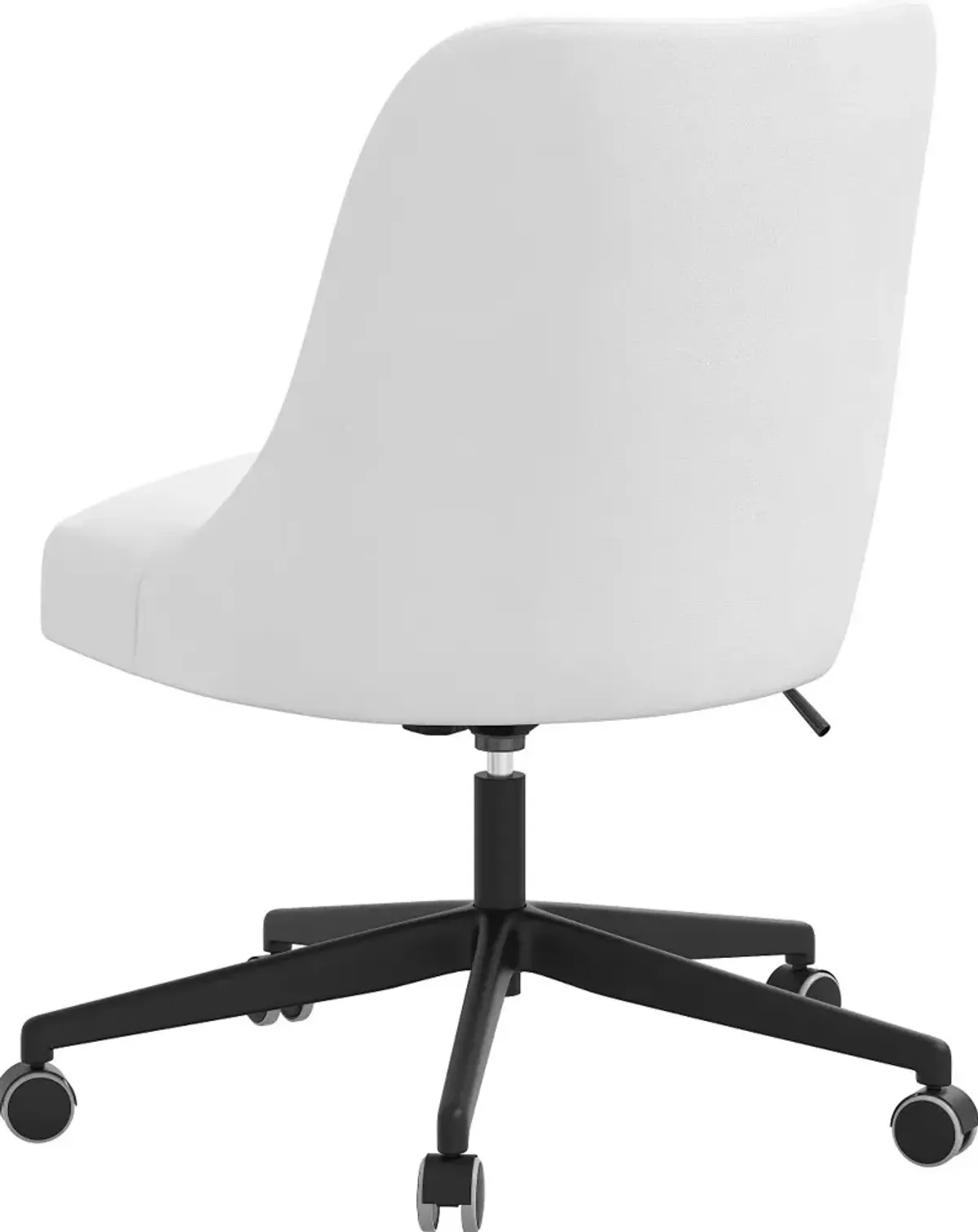 Spencer Velvet White Office Chair - Skyline Furniture