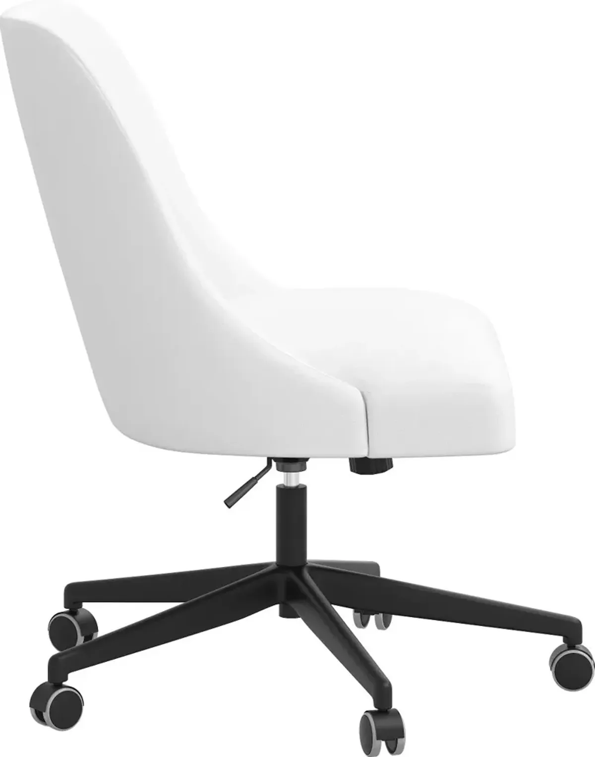 Spencer Velvet White Office Chair - Skyline Furniture