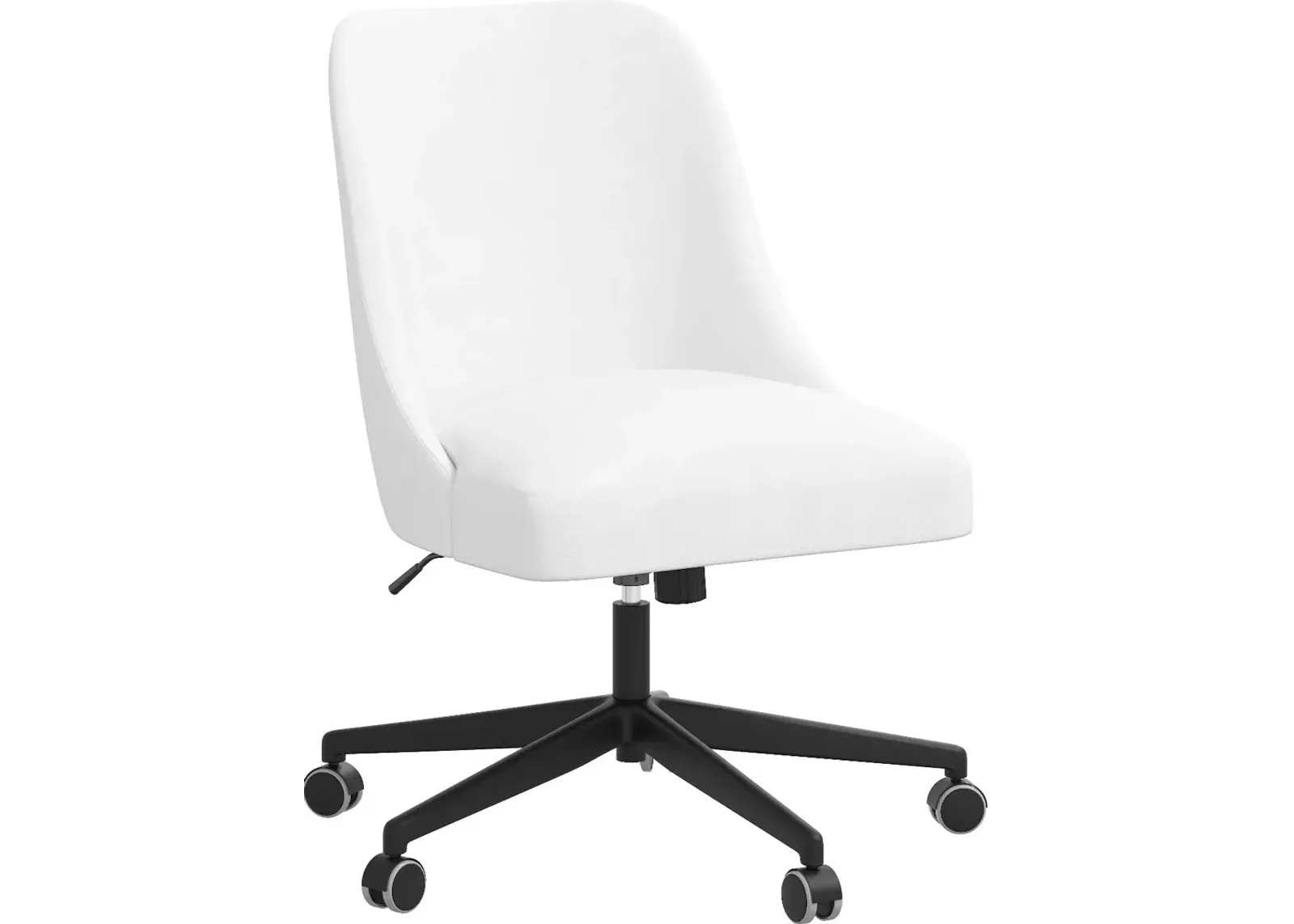 Spencer Velvet White Office Chair - Skyline Furniture