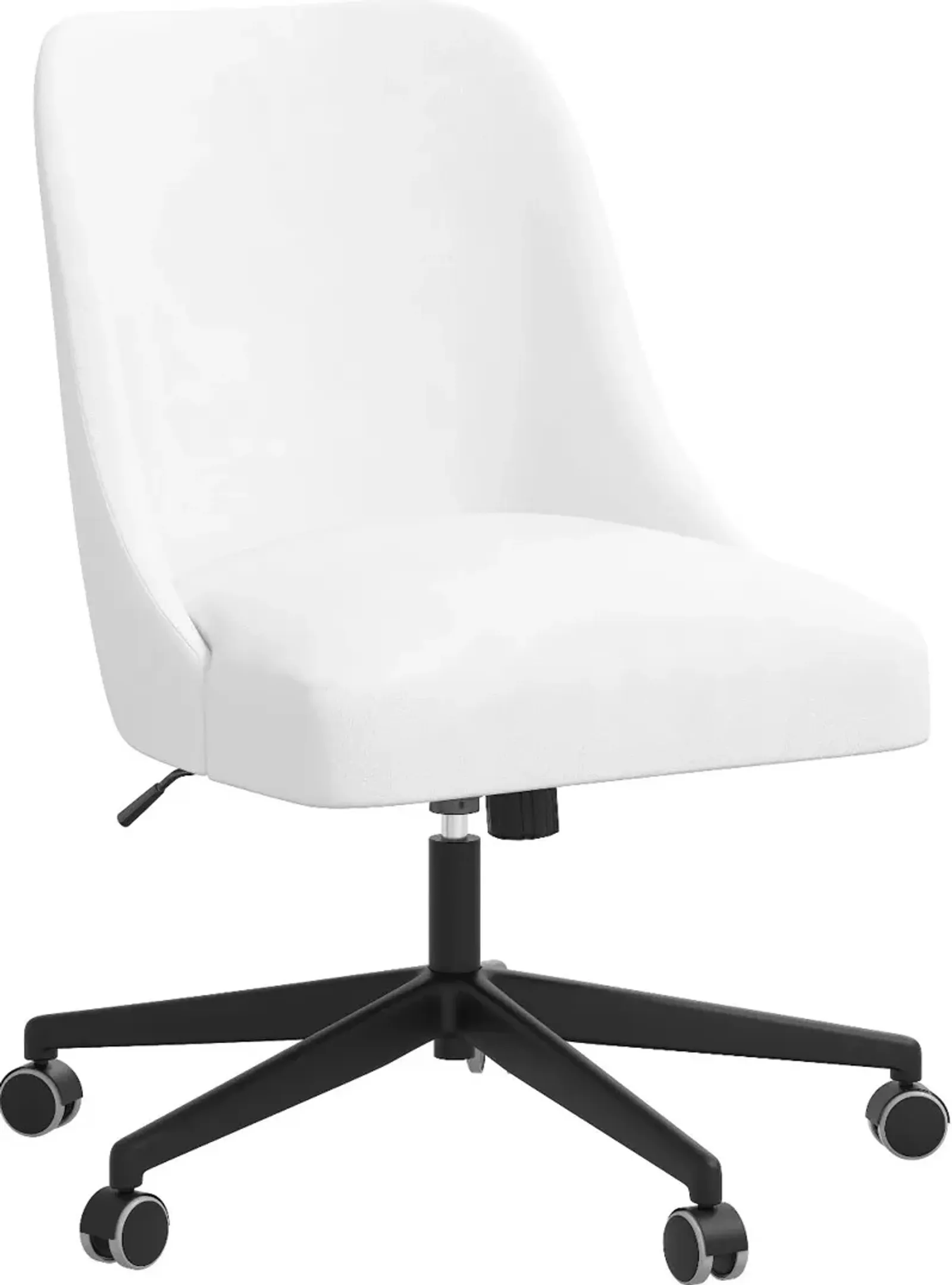 Spencer Velvet White Office Chair - Skyline Furniture