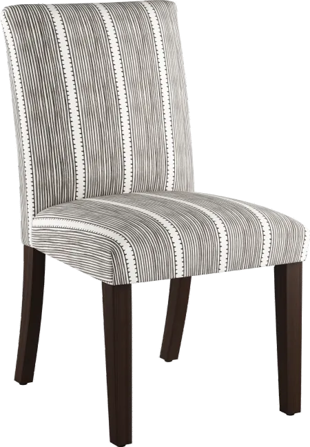 Drew Charcoal Stripe Dining Chair - Skyline Furniture