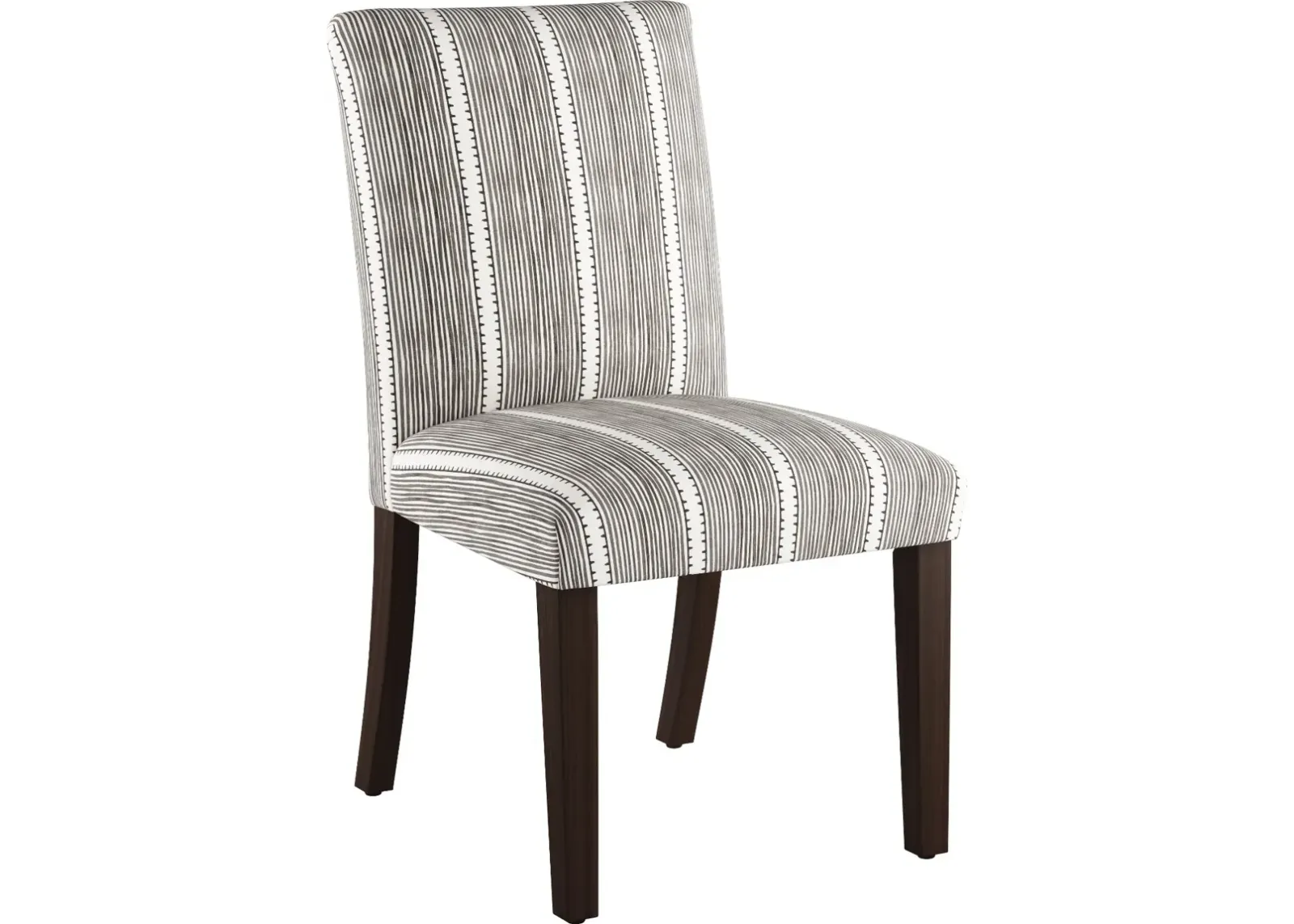 Drew Charcoal Stripe Dining Chair - Skyline Furniture