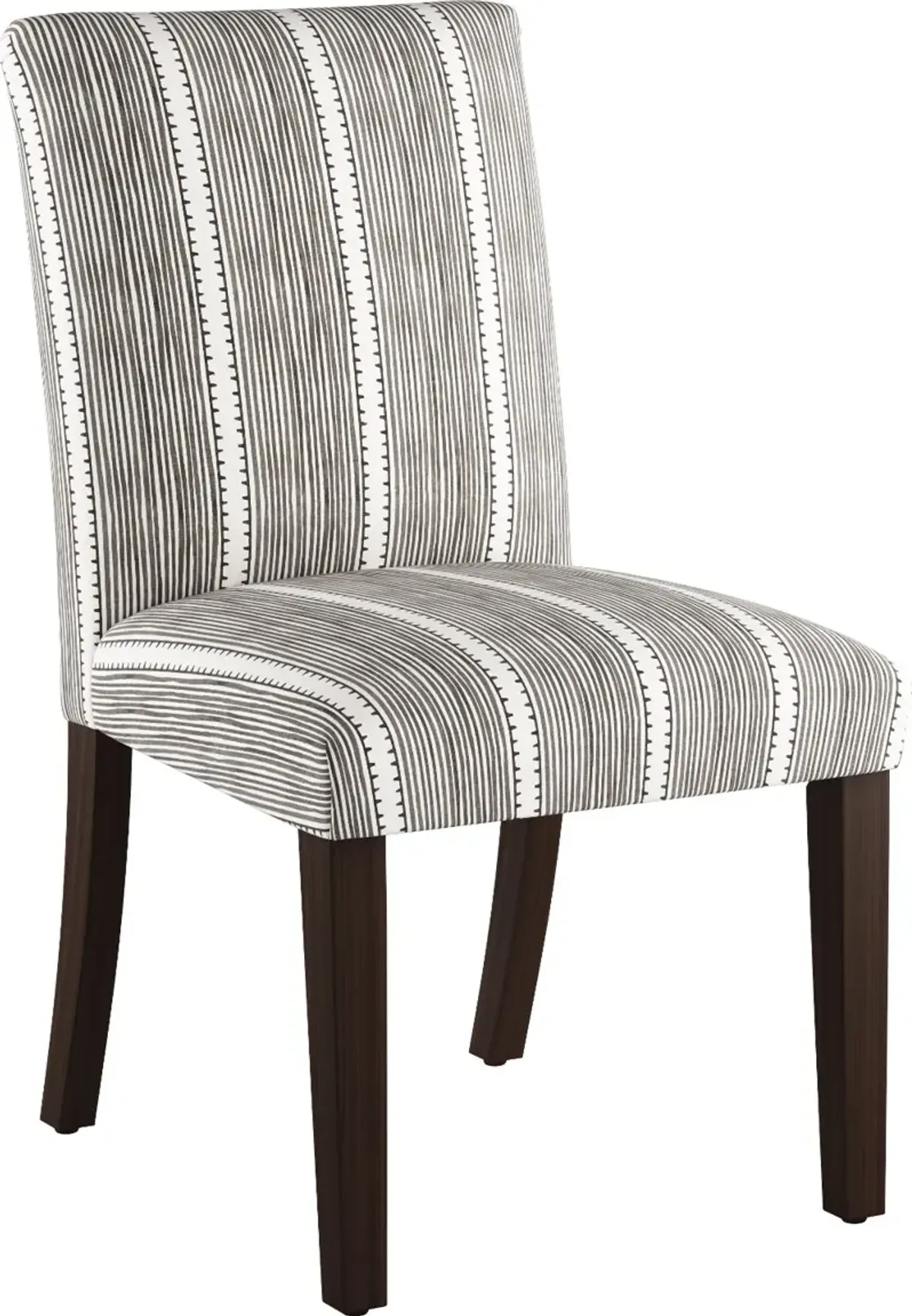 Drew Charcoal Stripe Dining Chair - Skyline Furniture