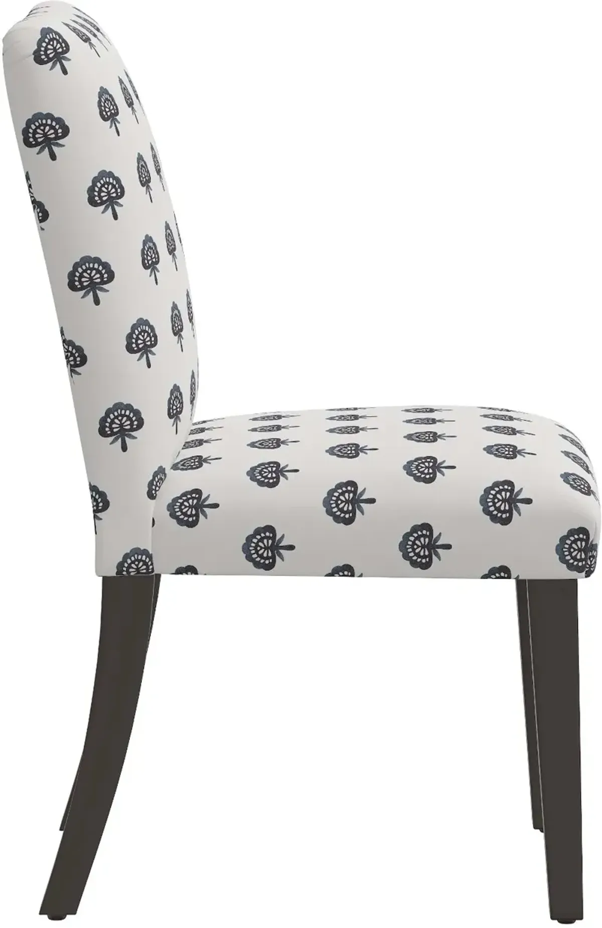 Drew Navy Floral Dining Chair - Skyline Furniture