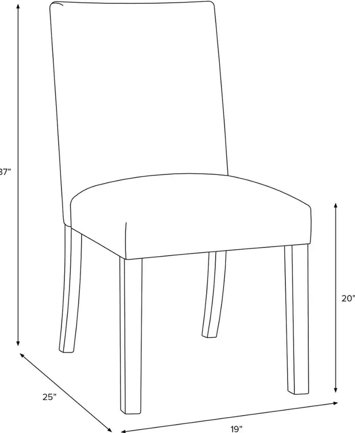 Drew Navy Floral Dining Chair - Skyline Furniture