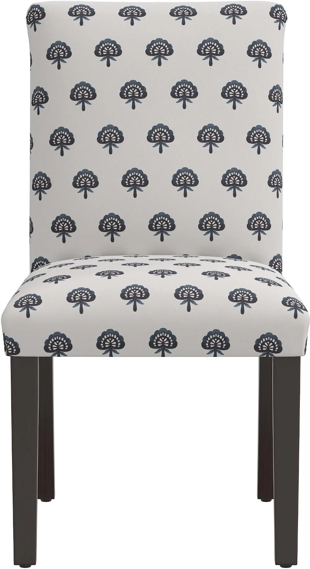 Drew Navy Floral Dining Chair - Skyline Furniture