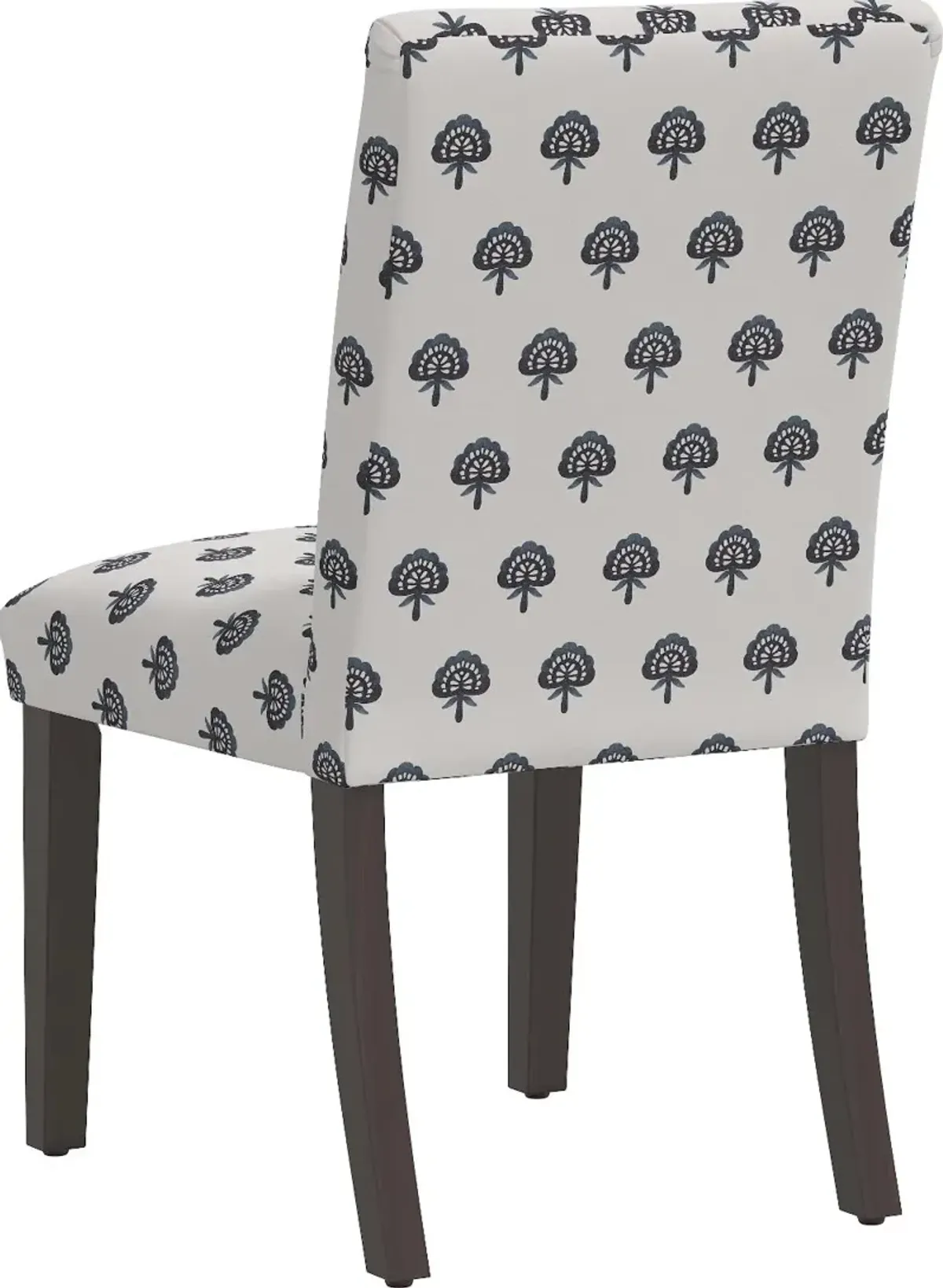 Drew Navy Floral Dining Chair - Skyline Furniture