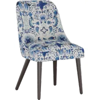 Colton Persian Floral Blue Dining Chair - Skyline Furniture