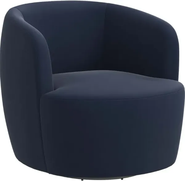 Hunter Velvet Ink Swivel Chair - Skyline Furniture